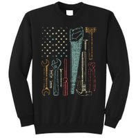 Usa Flag Carpenter And Builder Tools Tall Sweatshirt