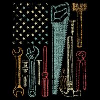Usa Flag Carpenter And Builder Tools Baby Bodysuit