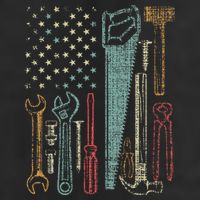 Usa Flag Carpenter And Builder Tools Golf Towel