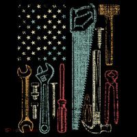 Usa Flag Carpenter And Builder Tools Wool Snapback Cap