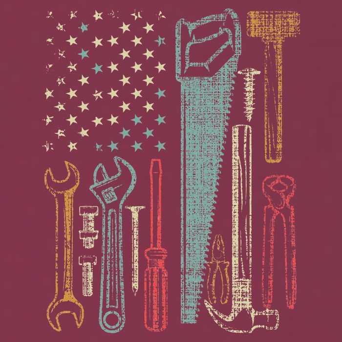 Usa Flag Carpenter And Builder Tools 16oz Travel Tumbler