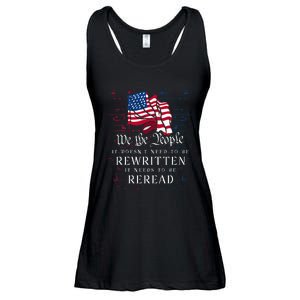 US Flag Constitution Of The USA Needs To Be Reread Ladies Essential Flowy Tank