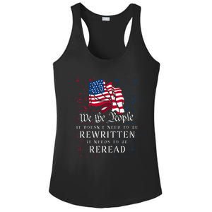 US Flag Constitution Of The USA Needs To Be Reread Ladies PosiCharge Competitor Racerback Tank