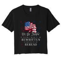 US Flag Constitution Of The USA Needs To Be Reread Women's Crop Top Tee