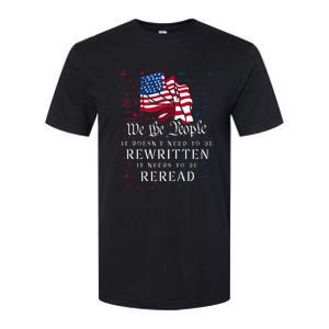 US Flag Constitution Of The USA Needs To Be Reread Softstyle CVC T-Shirt