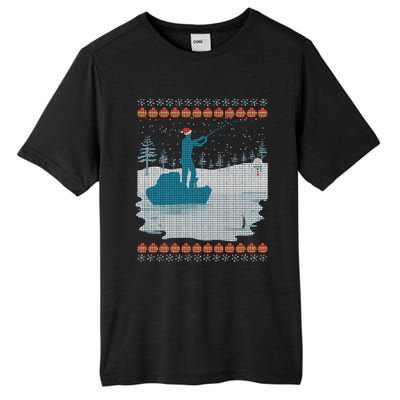 Ugly Fishing Christmas Bass Fish Merry Fishmas Gift Tall Fusion ChromaSoft Performance T-Shirt