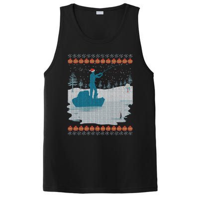 Ugly Fishing Christmas Bass Fish Merry Fishmas Gift PosiCharge Competitor Tank