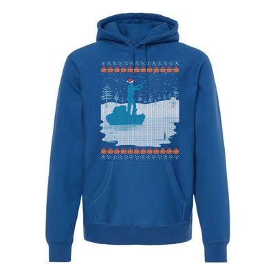 Ugly Fishing Christmas Bass Fish Merry Fishmas Gift Premium Hoodie