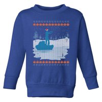 Ugly Fishing Christmas Bass Fish Merry Fishmas Gift Toddler Sweatshirt