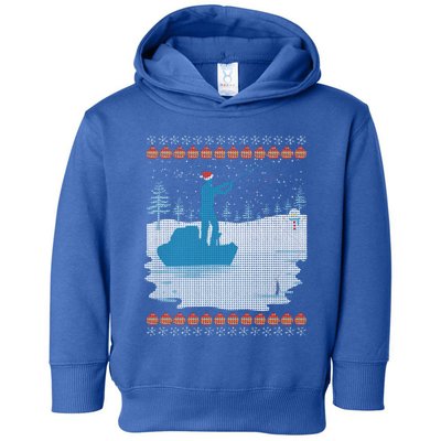 Ugly Fishing Christmas Bass Fish Merry Fishmas Gift Toddler Hoodie