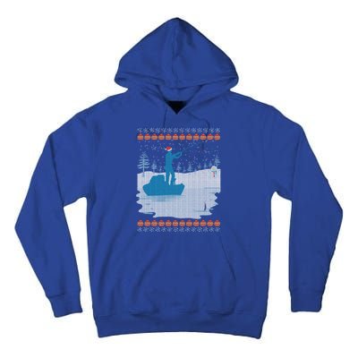 Ugly Fishing Christmas Bass Fish Merry Fishmas Gift Tall Hoodie