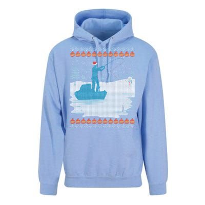 Ugly Fishing Christmas Bass Fish Merry Fishmas Gift Unisex Surf Hoodie