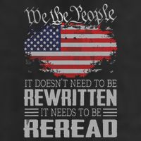 US Flag Constitution Of The USA Needs To Be Reread Garment-Dyed Fleece Hoodie