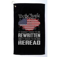 US Flag Constitution Of The USA Needs To Be Reread Golf Towel