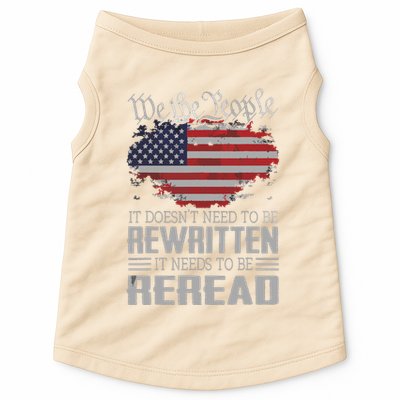 US Flag Constitution Of The USA Needs To Be Reread Doggie Tank