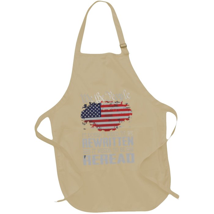 US Flag Constitution Of The USA Needs To Be Reread Apron