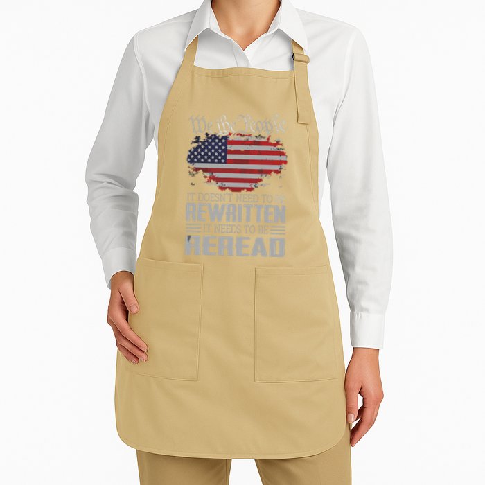 US Flag Constitution Of The USA Needs To Be Reread Apron