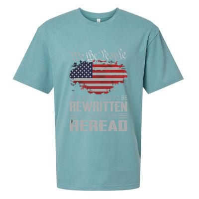 US Flag Constitution Of The USA Needs To Be Reread Sueded Cloud Jersey T-Shirt