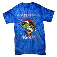 Ugly Fishing Christmas Bass Fish Merry Fishmas Gift Tie-Dye T-Shirt