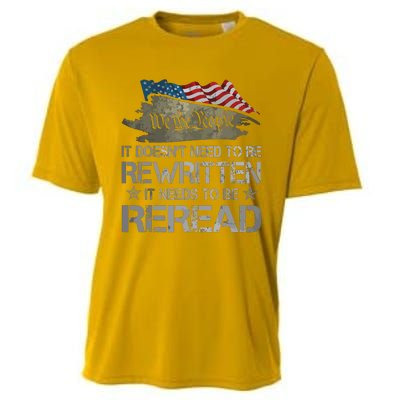 US Flag Constitution Of The USA Needs To Be Reread Cooling Performance Crew T-Shirt