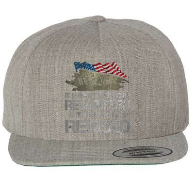 US Flag Constitution Of The USA Needs To Be Reread Wool Snapback Cap