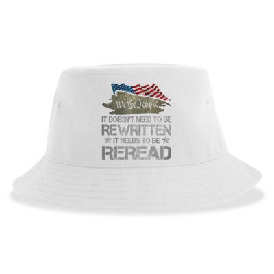 US Flag Constitution Of The USA Needs To Be Reread Sustainable Bucket Hat