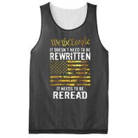 US Flag Constitution Of The USA Needs To Be Reread Mesh Reversible Basketball Jersey Tank