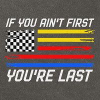 Us Flag Car Racing If You AinT First YouRe Last Cotton Canvas Backpack