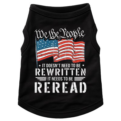 Us Flag Constitution Of The Usa Needs To Be Reread Doggie Tank