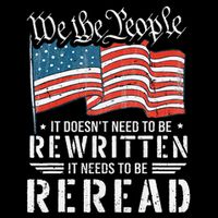 Us Flag Constitution Of The Usa Needs To Be Reread 16 in Basic Backpack