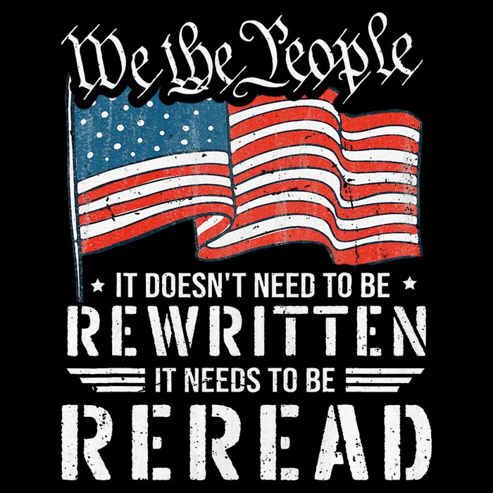 Us Flag Constitution Of The Usa Needs To Be Reread 16 in Basic Backpack