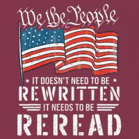Us Flag Constitution Of The Usa Needs To Be Reread 16oz Travel Tumbler