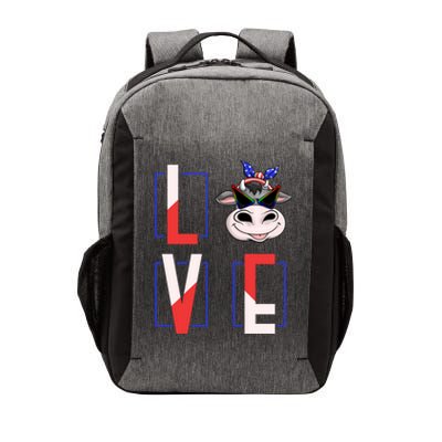 Us Flag Cute Farm Animal Patriotic Farmer Gift Love Cow Gift Vector Backpack