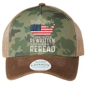 US Flag Constitution of the USA Needs To Be Reread Legacy Tie Dye Trucker Hat