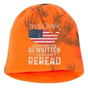 US Flag Constitution of the USA Needs To Be Reread Kati - Camo Knit Beanie