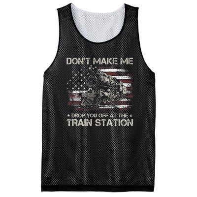 Usa Flag Dont Make Me Drop You Off At The Train Station Mesh Reversible Basketball Jersey Tank