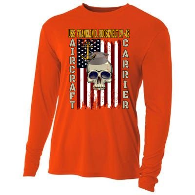 Uss Franklin D Roosevelt Cvgift42 Veterans Day Dad Son Gift Cooling Performance Long Sleeve Crew