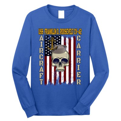 Uss Franklin D Roosevelt Cvgift42 Veterans Day Dad Son Gift Long Sleeve Shirt