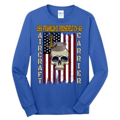 Uss Franklin D Roosevelt Cvgift42 Veterans Day Dad Son Gift Tall Long Sleeve T-Shirt