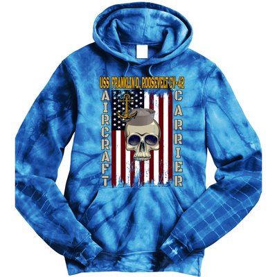 Uss Franklin D Roosevelt Cvgift42 Veterans Day Dad Son Gift Tie Dye Hoodie