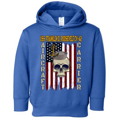 Uss Franklin D Roosevelt Cvgift42 Veterans Day Dad Son Gift Toddler Hoodie