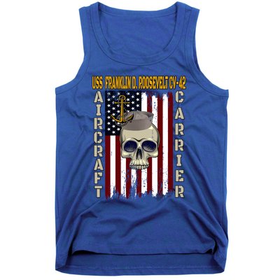 Uss Franklin D Roosevelt Cvgift42 Veterans Day Dad Son Gift Tank Top