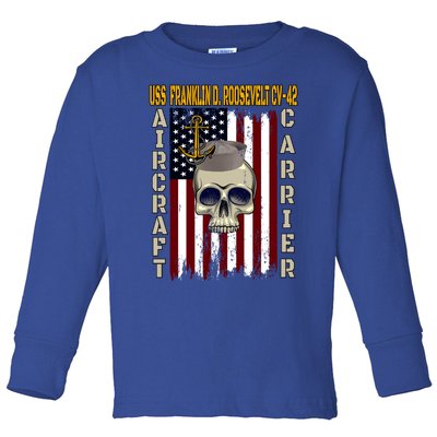 Uss Franklin D Roosevelt Cvgift42 Veterans Day Dad Son Gift Toddler Long Sleeve Shirt