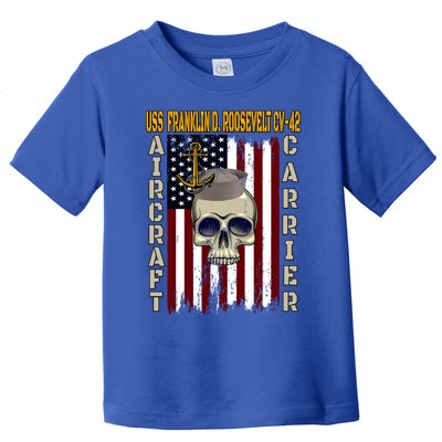 Uss Franklin D Roosevelt Cvgift42 Veterans Day Dad Son Gift Toddler T-Shirt