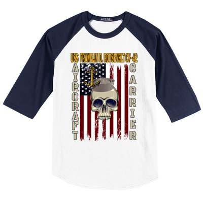 Uss Franklin D Roosevelt Cvgift42 Veterans Day Dad Son Gift Baseball Sleeve Shirt