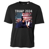 Us Flag Donald Trump Election Rally Shooting 2024 Gift Cooling Performance Crew T-Shirt