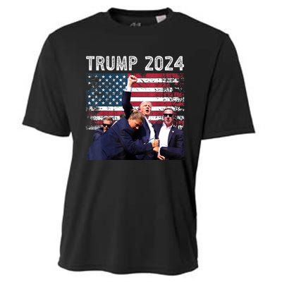 Us Flag Donald Trump Election Rally Shooting 2024 Gift Cooling Performance Crew T-Shirt