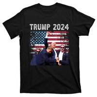 Us Flag Donald Trump Election Rally Shooting 2024 Gift T-Shirt