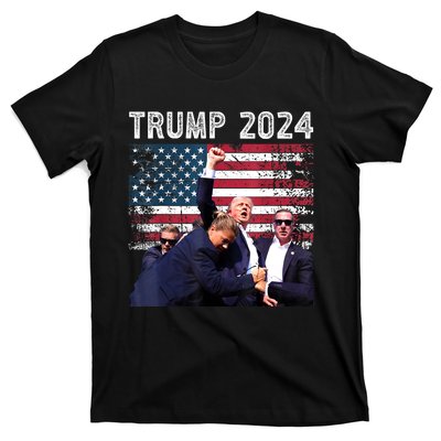 Us Flag Donald Trump Election Rally Shooting 2024 Gift T-Shirt