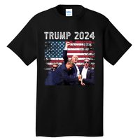 Us Flag Donald Trump Election Rally Shooting 2024 Gift Tall T-Shirt